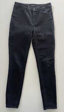 Women's Talbots Black Denim Jegging Flawless Five-Pocket Skinny Mid Rise Size 2